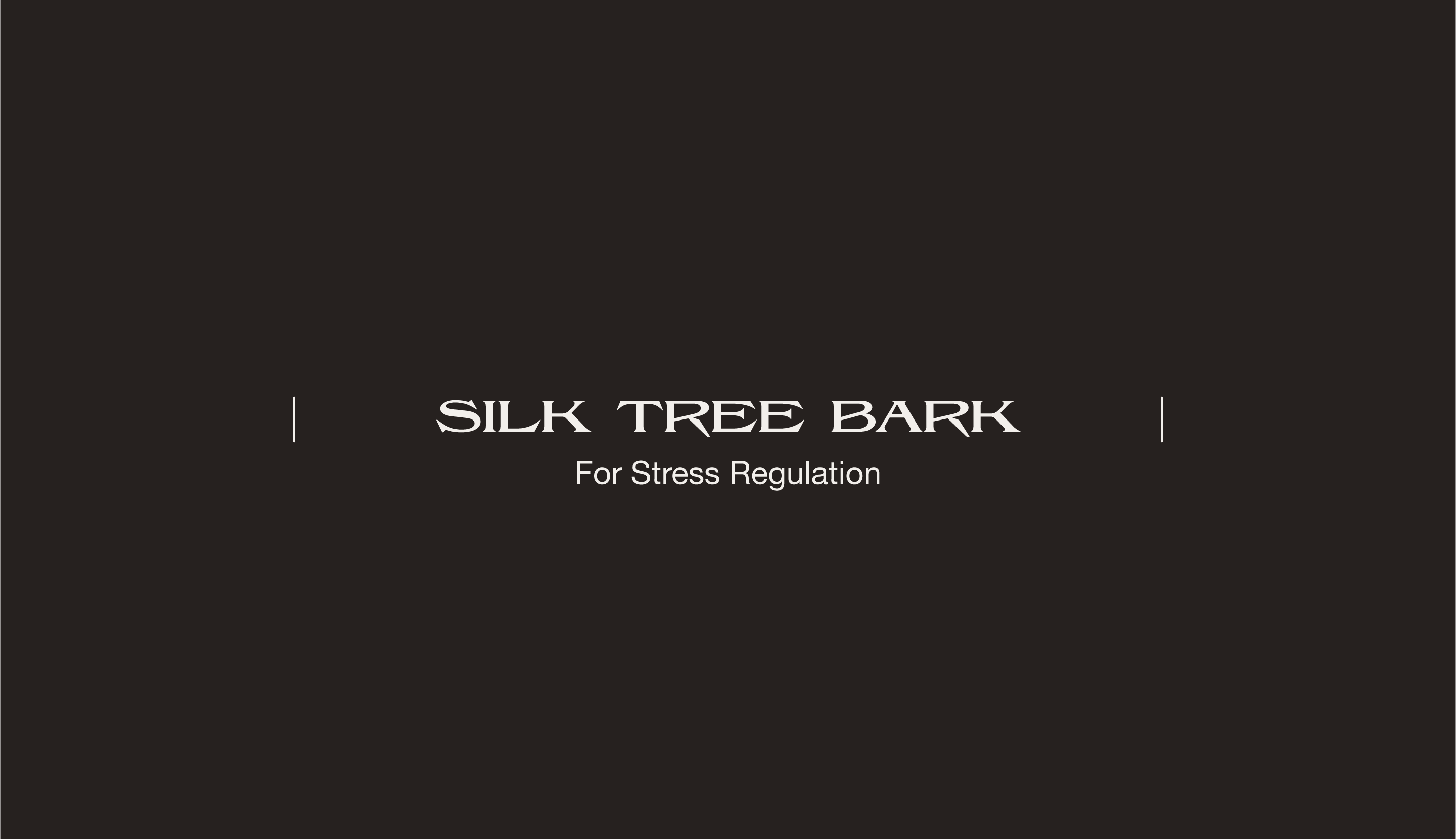 Text only slide "Silk Tree Bark For Stress Regulation"